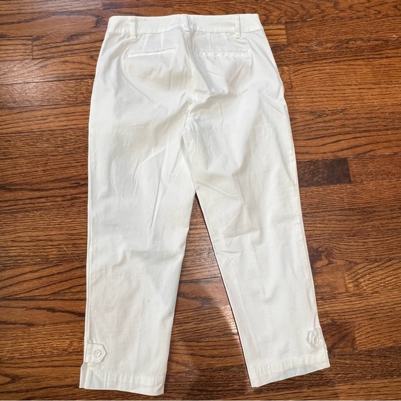 Talbots Petites The Perfect Crop Pants Women's Size 2P White Like New condition - Picture 2 of 8
